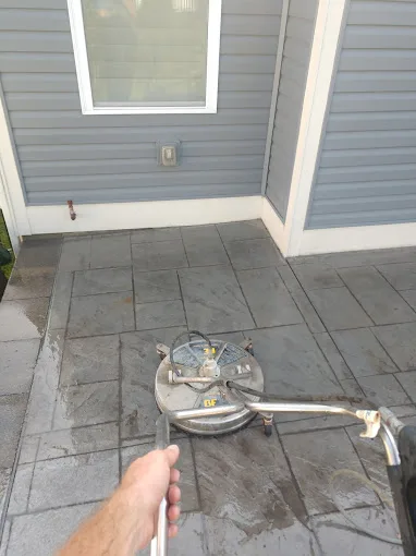 Pressure washing driveway St. Louis MO BTS